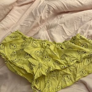 Yellow Smiley Face Micro Shorts